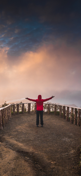 Aesthetic Person on Bridge Wallpaper – 4K Ultra HD