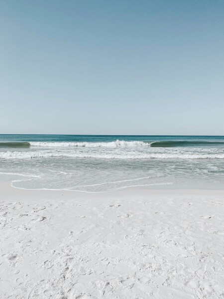 • ‘Aesthetic Ocean Waves Wallpaper – 4K, Ultra HD, iPhone, Desktop