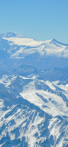 Realistic Snowy Mountain Range Wallpaper