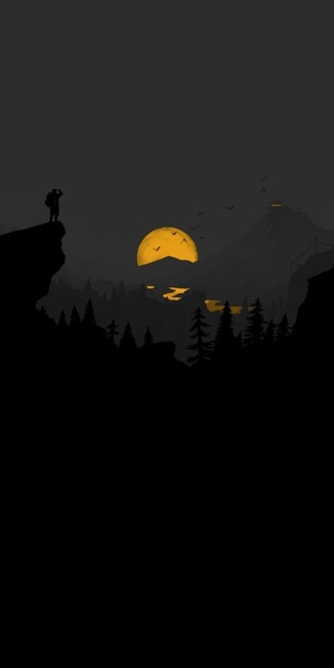 – Dark Forest Scene Wallpaper – Night Time Nature Aesthetic 4K