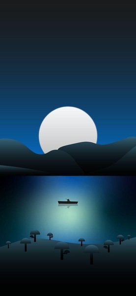 60-70 characters maximum “Moonlit Lake Scene Wallpaper – Aesthetic Vintage Night Landscape Background