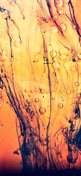 Abstract Art Wallpaper – Orange and Black Aesthetic Background