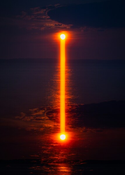 Sunset, Horizon Line,