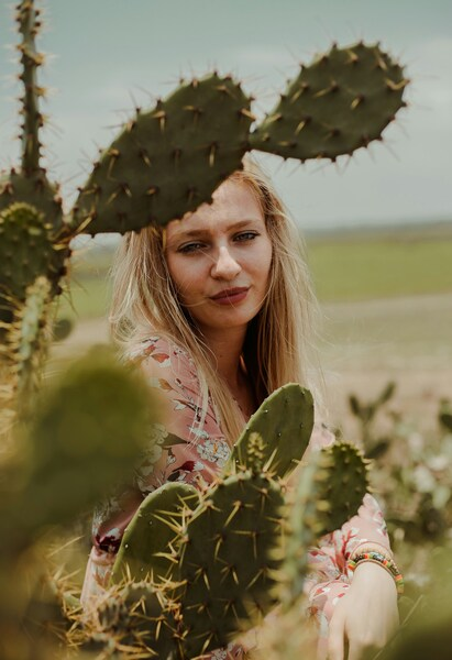 Woman, Cactus