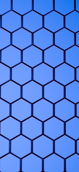 Minimalist Aesthetic Wallpaper – Blue Hexagonal Pattern – HD Background